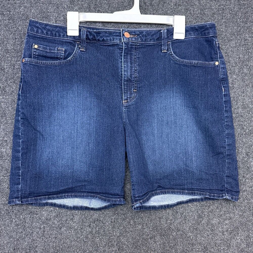 Riders by Lee Denim Shorts Womens 18 Blue Mid Rise Casual Summer Classic